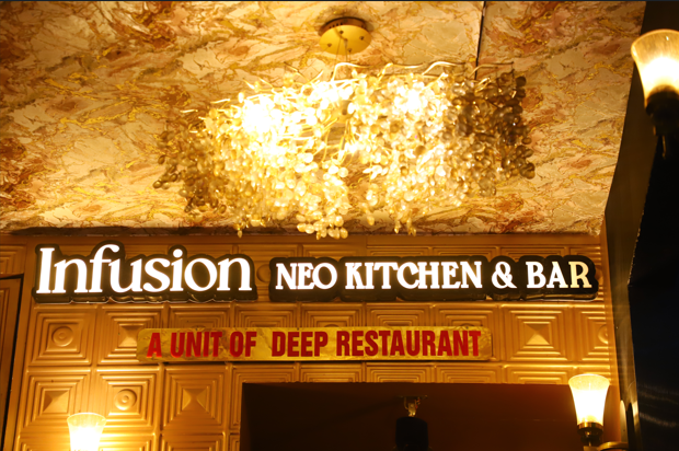 Restaurant and bar interior ambience at Infusion Neo Kitchen and Bar Meerut